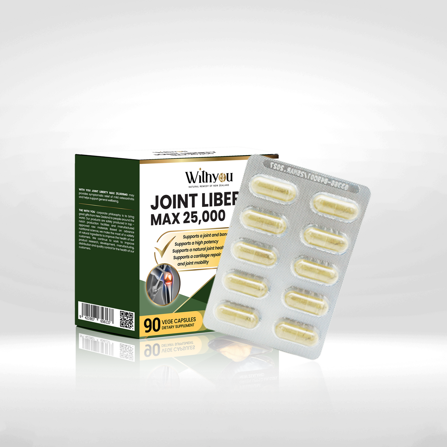 Withyou Green Lipped Mussel Joint Liverty 25,000mg 90 caps