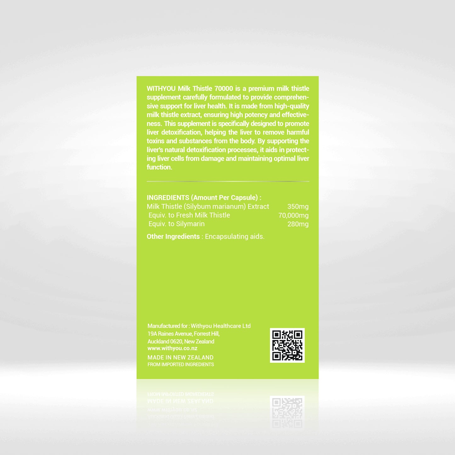 Withyou  Premium Active Milk Thistle 70000 60 Vege-Caps