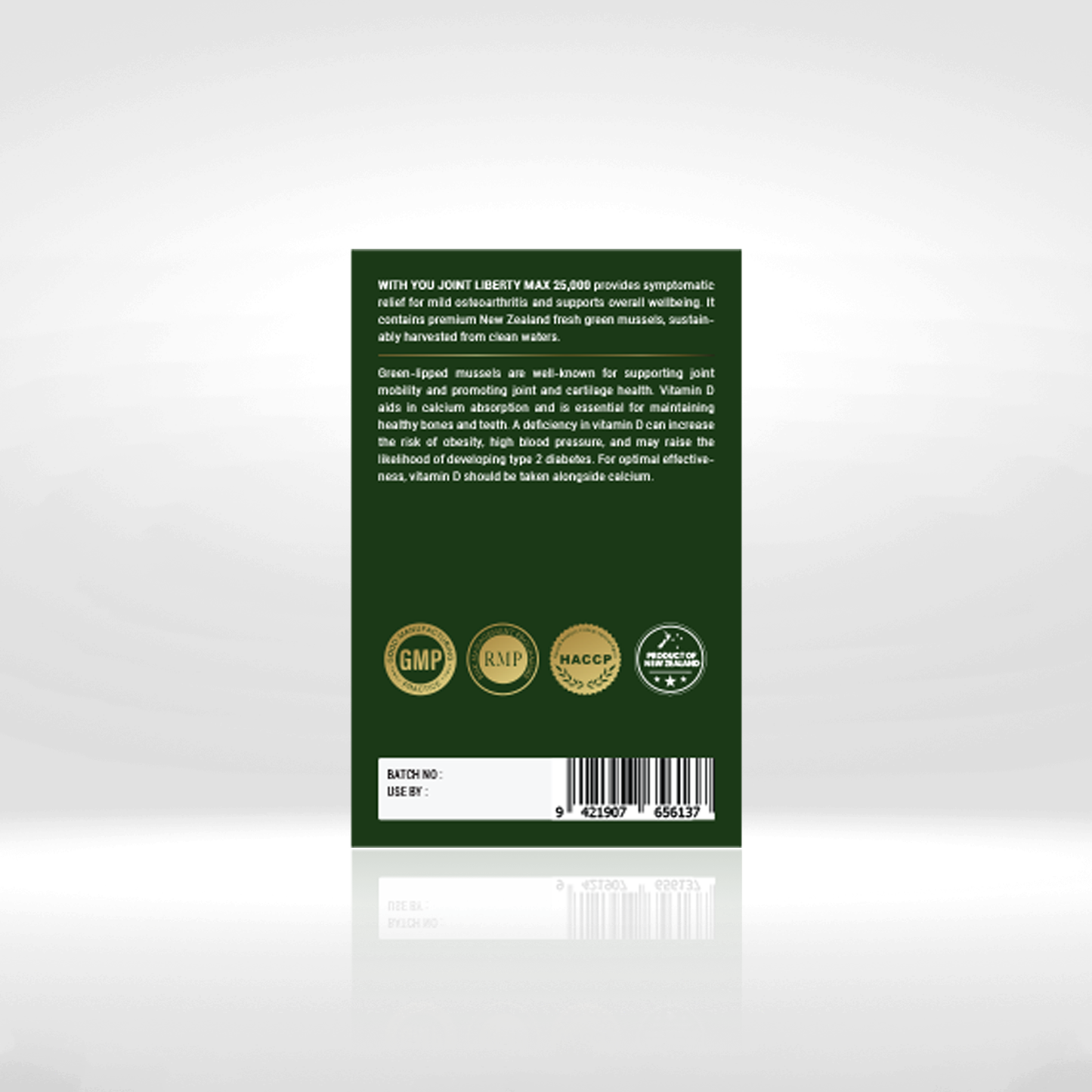 Withyou  Green Lipped Mussel Joint Liverty 25,000mg 90 caps