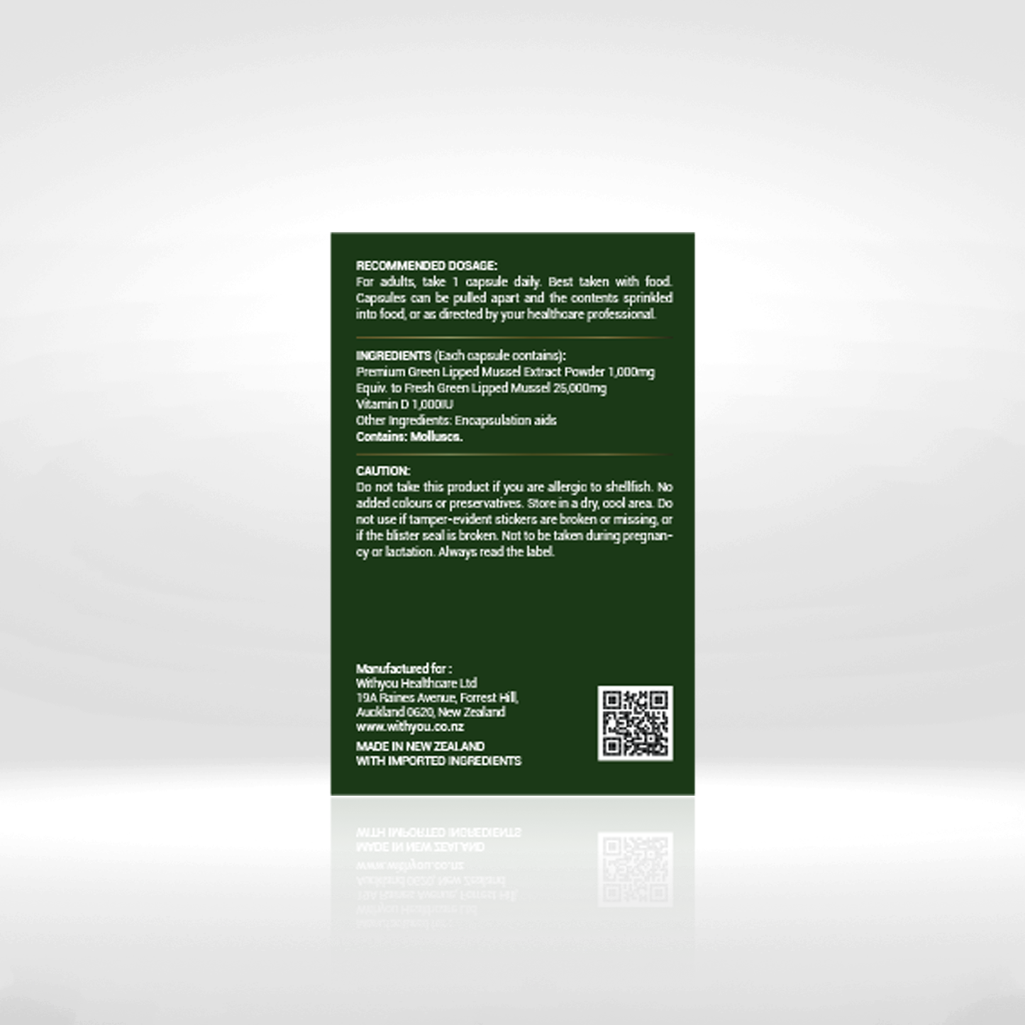 Withyou  Green Lipped Mussel Joint Liverty 25,000mg 90 caps